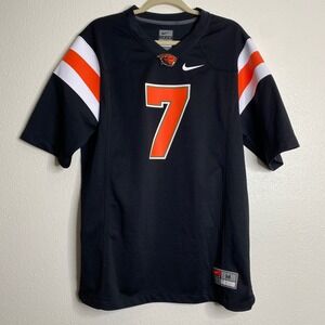 Nike Oregon State Beavers #7 Football Jersey NCAA Black Orange Mens M‎